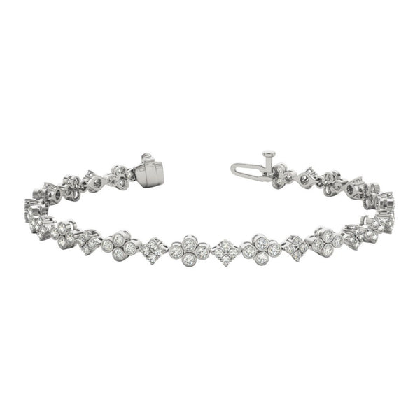 Round Diamond Cluster Bracelet