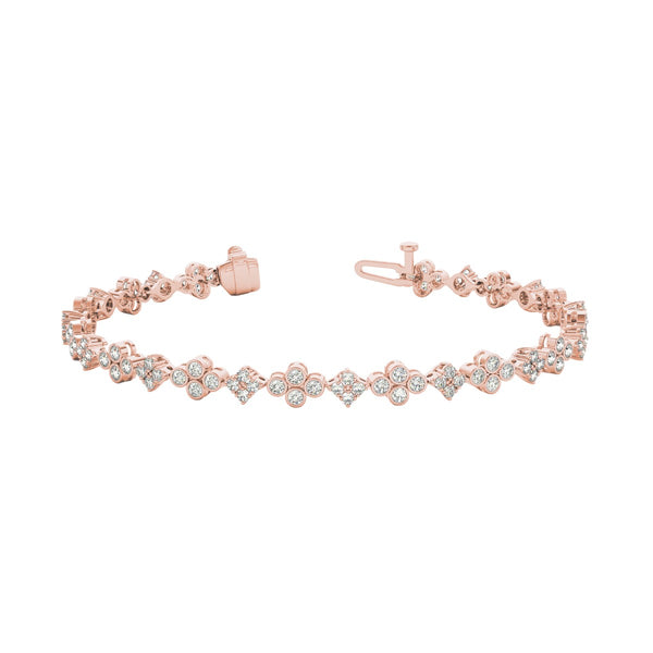 Round Diamond Cluster Bracelet