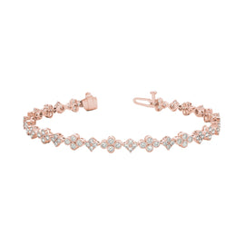 Round Diamond Cluster Bracelet