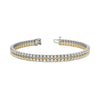 Round Diamond Double Row Tennis Bracelet