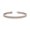 Round Diamond Double Row Tennis Bracelet