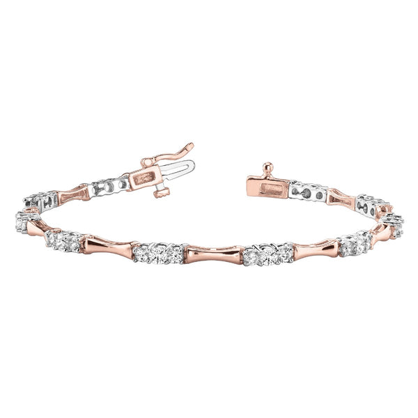 Round Diamond Bar Bracelet