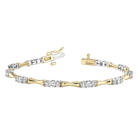 Round Diamond Bar Bracelet