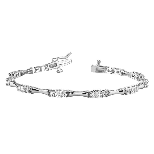 Round Diamond Bar Bracelet