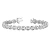 Round Diamond Tennis Bezel Bracelet