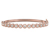 Round Diamond Twisted Knot Bezel Bangle