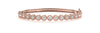 Round Diamond Twisted Knot Bezel Bangle