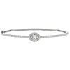 Oval Diamond Halo Pavé Bangle