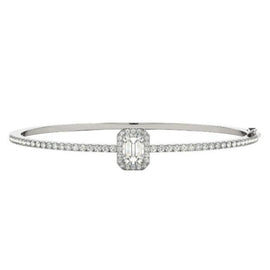 Emerald Halo Diamond Pavé Bangle