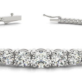 Round Diamond Progressive Tennis Bracelet