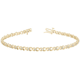 Round Diamond XO Tennis Bracelet