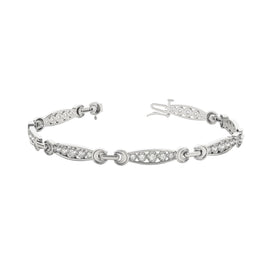 Round Diamond Half Moon Connect Bracelet