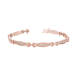 Round Diamond Half Moon Connect Bracelet