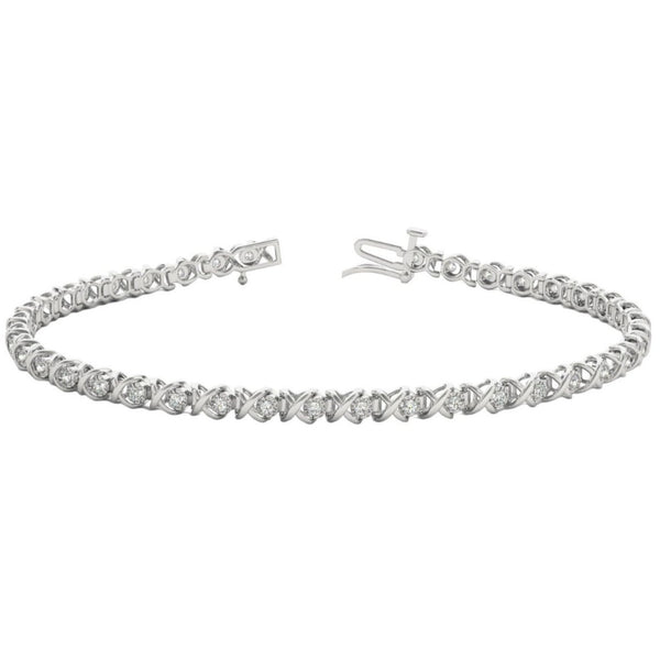 Round Diamond XO Tennis Bracelet