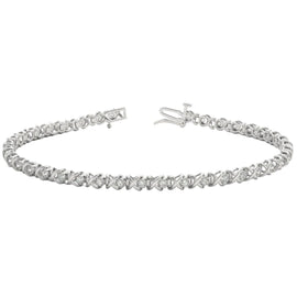 Round Diamond XO Tennis Bracelet