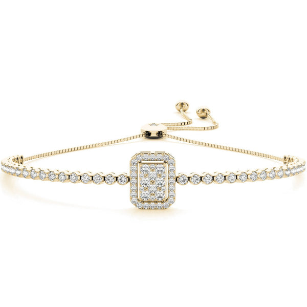 Diamond Cluster Pavé Slider Bracelet