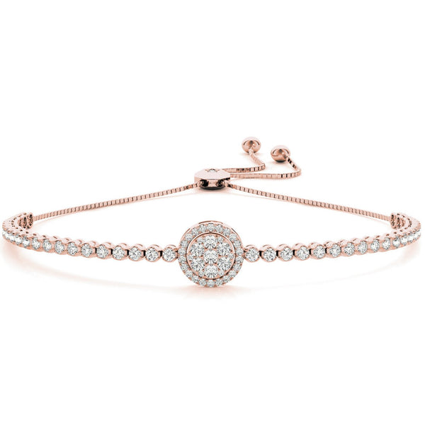 Diamond Cluster Pavé Slider Bracelet