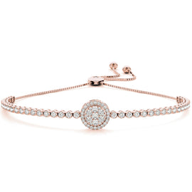 Diamond Cluster Pavé Slider Bracelet