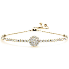 Diamond Cluster Pavé Slider Bracelet