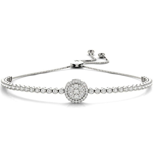 Diamond Cluster Pavé Slider Bracelet