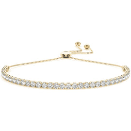 Round Diamond Tennis Slider Bracelet