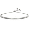 Round Diamond Square Bezel Slider Bracelet