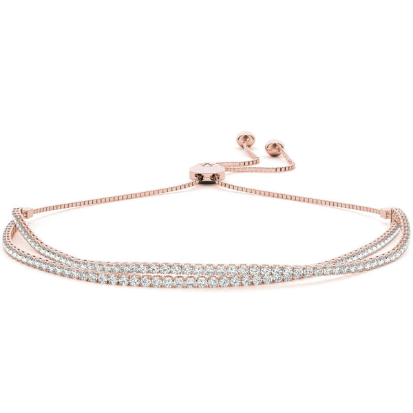 Round Diamond Multi-Row Slider Bracelet