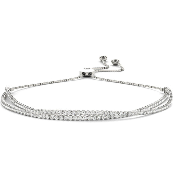 Round Diamond Multi-Row Slider Bracelet