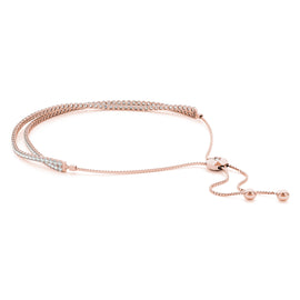 Round Diamond Multi-Row Slider Bracelet