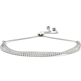 Round Diamond Multi-Row Slider Bracelet