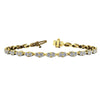 Round Diamond Oval Link Bracelet