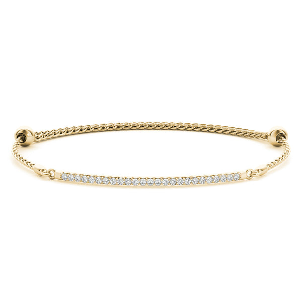 Round Diamond Chain Slider Bracelet