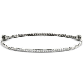 Round Diamond Chain Slider Bracelet