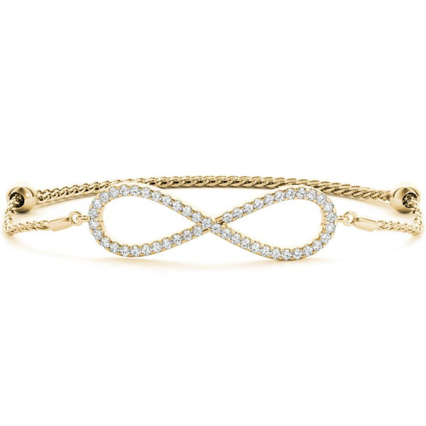 Diamond Pavé Infinity Chain Slider Bracelet