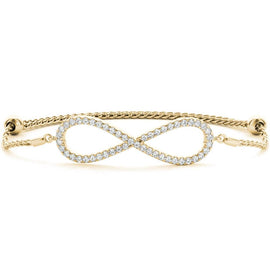 Diamond Pavé Infinity Chain Slider Bracelet