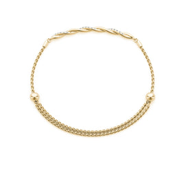 Twisted Diamond Pavé Chain Slider Bracelet