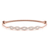 Twisted Diamond Pavé Chain Slider Bracelet