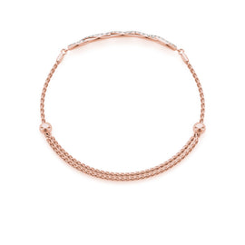 Twisted Diamond Pavé Chain Slider Bracelet