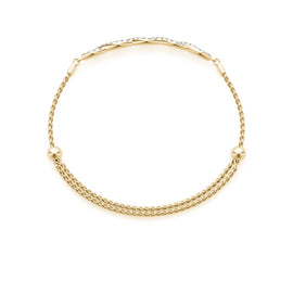 Twisted Diamond Pavé Chain Slider Bracelet