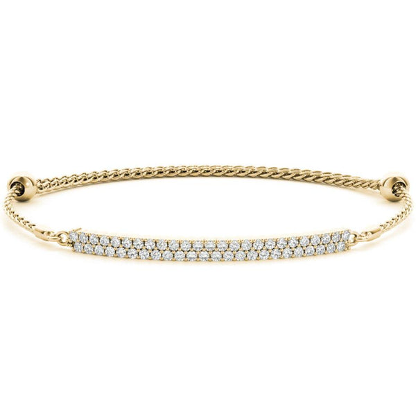 Round Diamond Pavé Chain Slider Bracelet