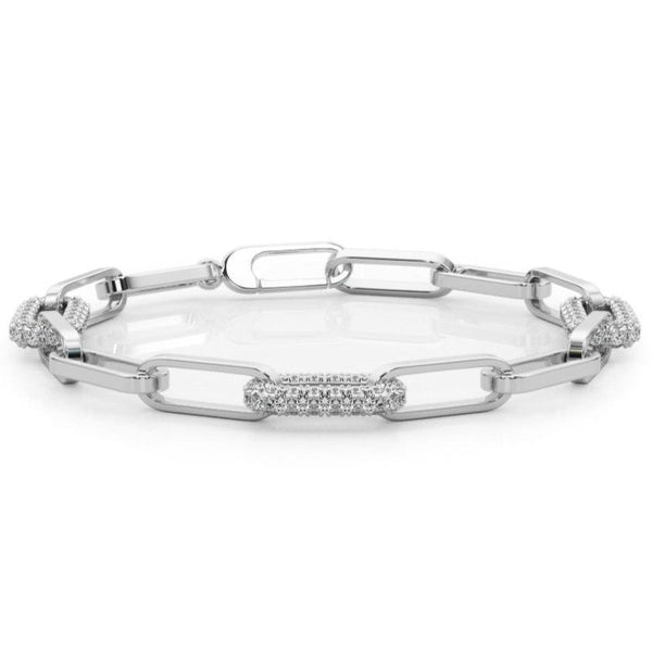 Diamond Pavé Paperclip Bracelet