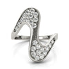 Curved Cluster Diamond Ring