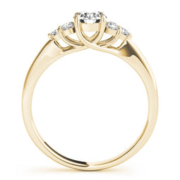 Round Cut Shoulders Engagement Ring