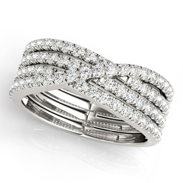 Multi-Row Pavé Diamond Ring