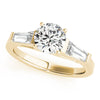 Round Baguette Shoulders Engagement Ring