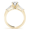 Round Baguette Shoulders Engagement Ring