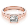 Princess Solitaire Hidden Halo Engagement Ring