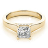 Princess Solitaire Hidden Halo Engagement Ring