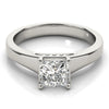 Princess Solitaire Hidden Halo Engagement Ring