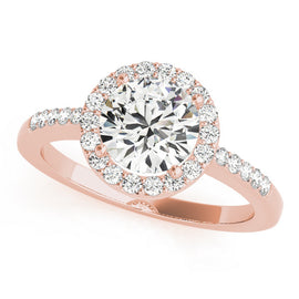 Round Halo Pavé Engagement Ring